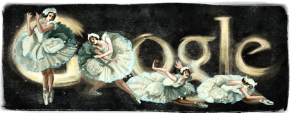 Google Logo: Anna Pavlova's 131th birthday - Russian ballerina
